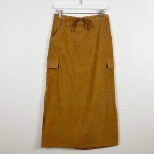 Vintage B. Moss Stretch Cargo Midi Skirt Size 8 Made in USA